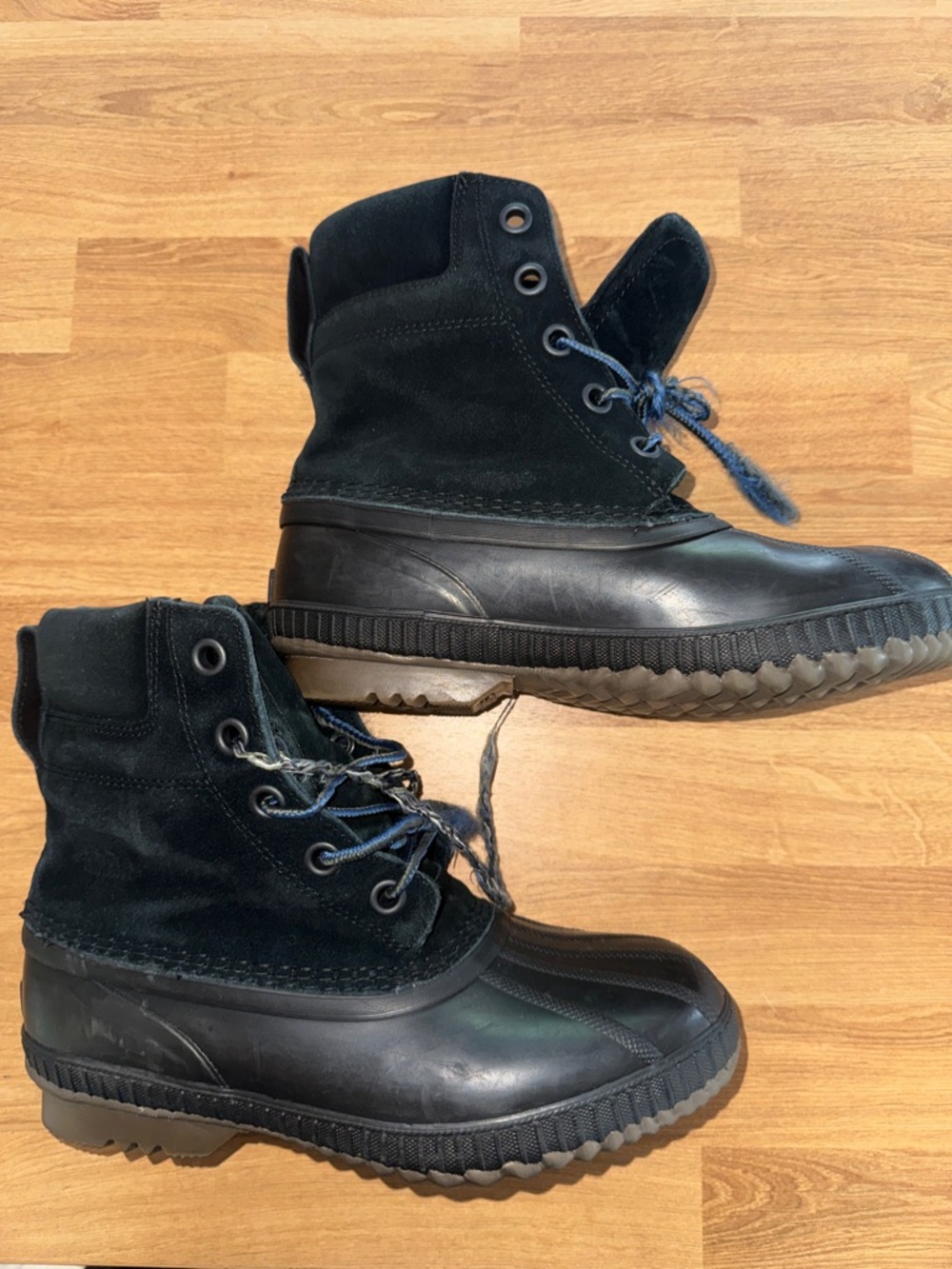 SOREL Youth Black Waterproof Duck Boots - Lace-Up Winter Boots size 7
